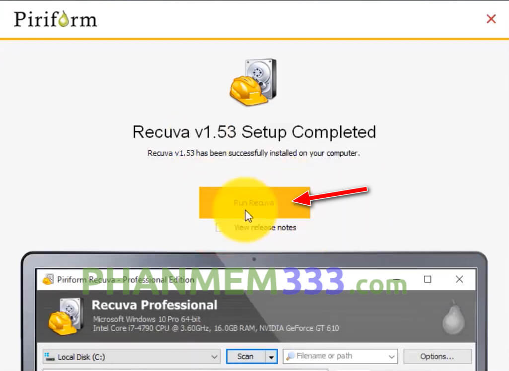 downloading Recuva Professional 1.53.2096